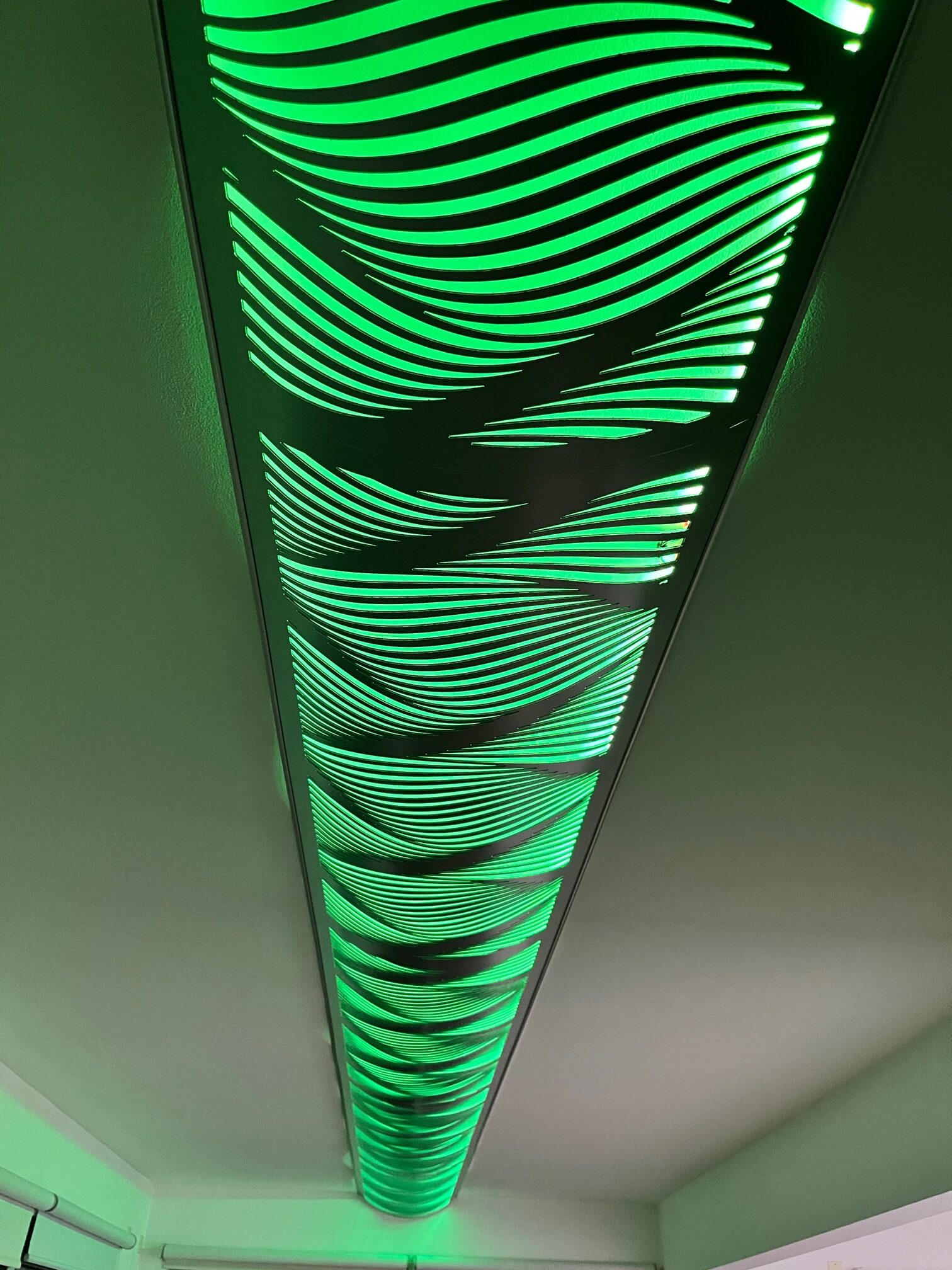 paneles decorativos con led de color verde