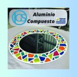 Espejo circular con aluminio compuesto