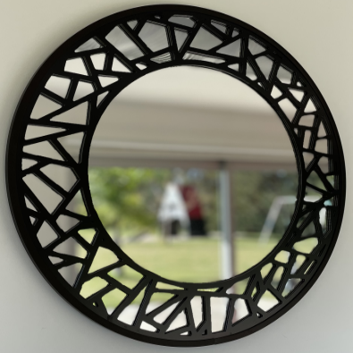 espejo de diseño circular con aluminio compuesto